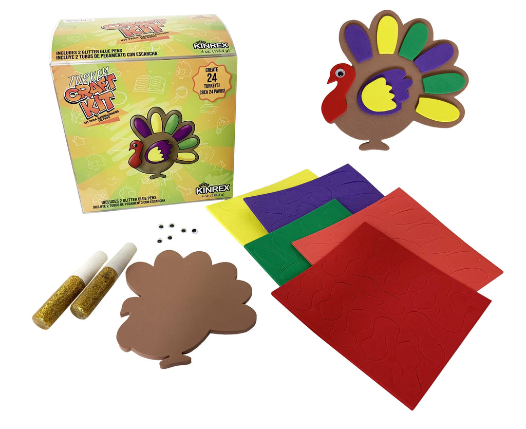 Thanksgiving Turkey Craft - Thanksgiving Decorations Kit - KINREX LLC