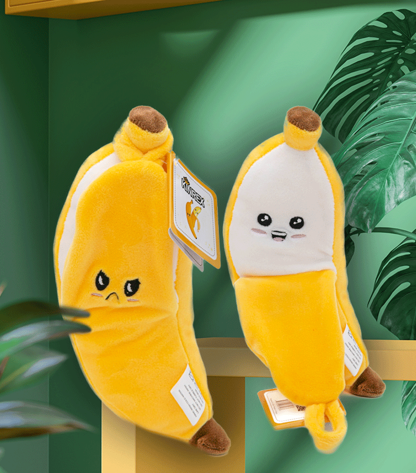 Peel-Off Banana Plush Stuffed Toy - Kid Stuffed Fruit Toy 8 / 20.3 cm.