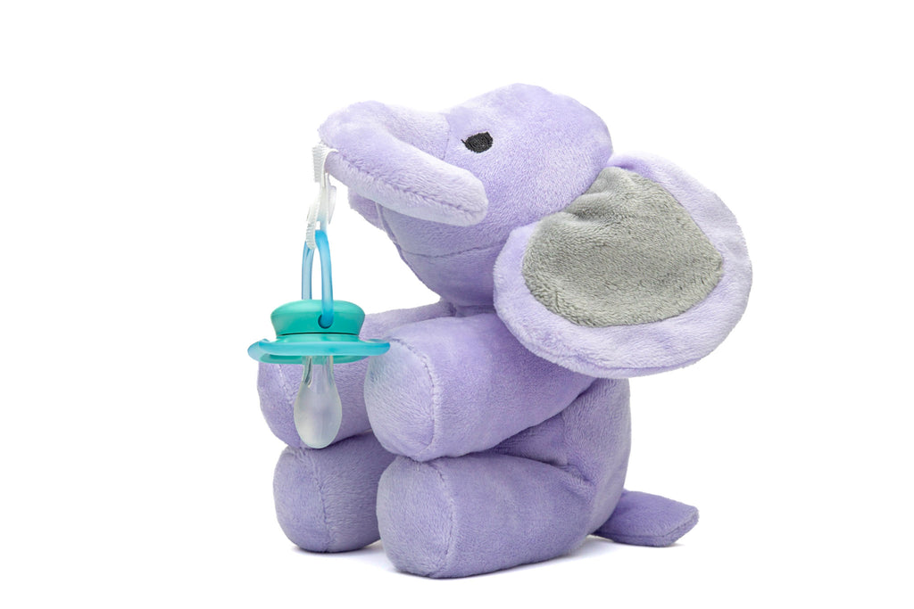 cute Purple Elephant Pacifier Holder