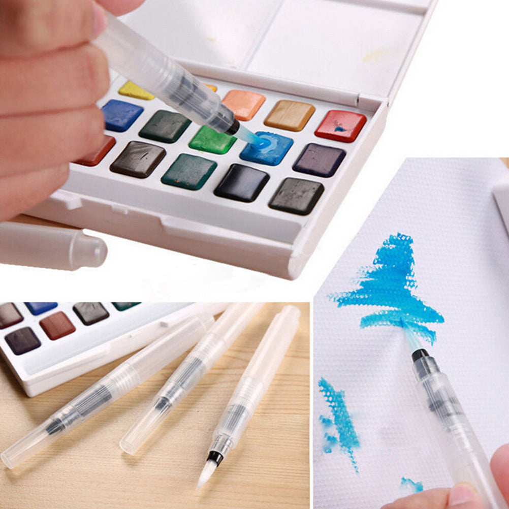 KINREX 3 Piece Water Brush Pen Set, Water Ink Pen, White