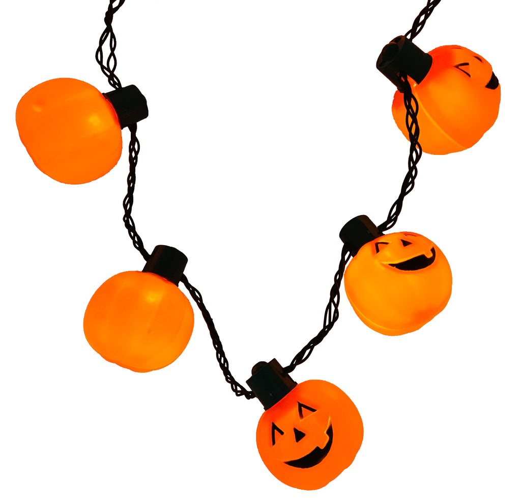 Pumpkin Led Necklace - Pumpkin Necklace - Light Up Jack O Lantern Necklace - KINREX LLC