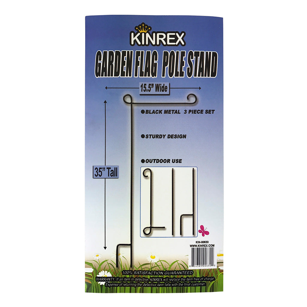 Garden Flag Stand, Garden Flag Pole, Flag Holder - KINREX LLC