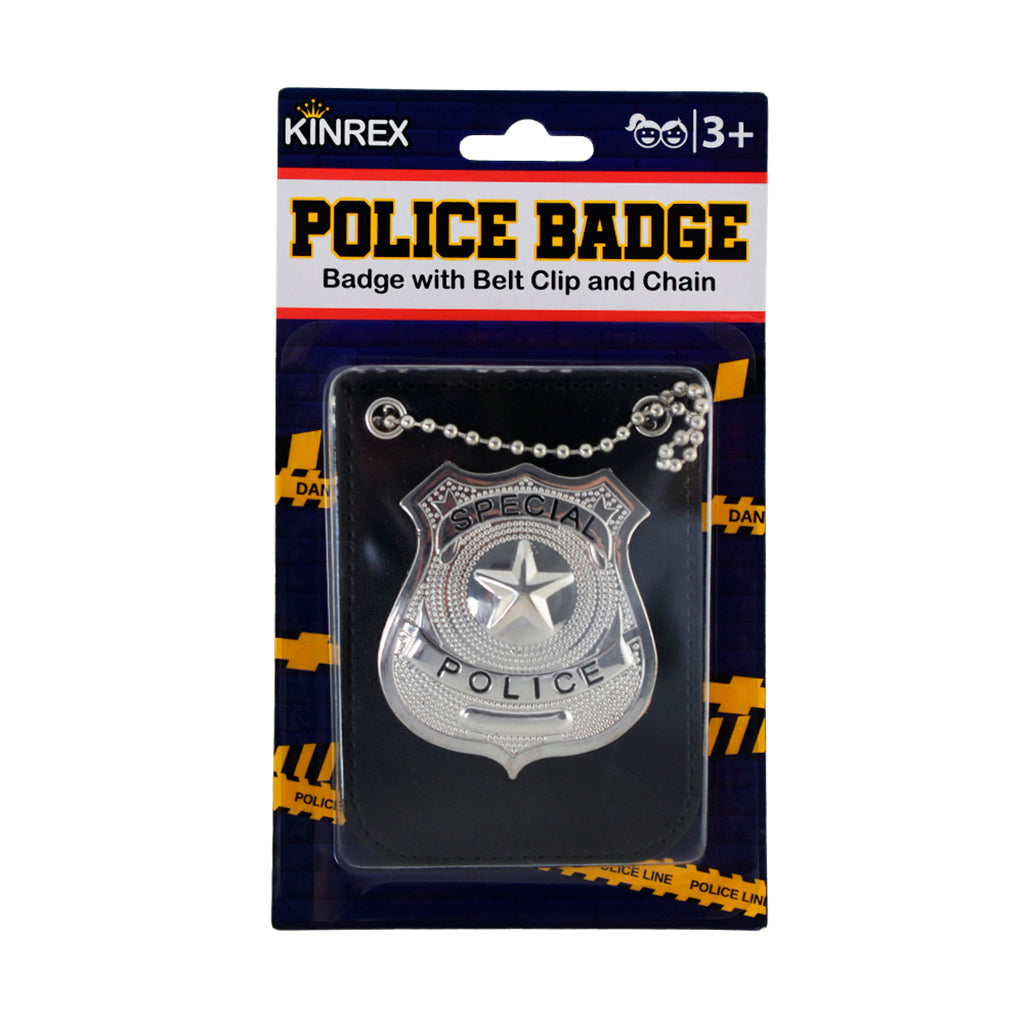 Police Badge Holder with Chain and Black Belt Clip – KINREX LLC