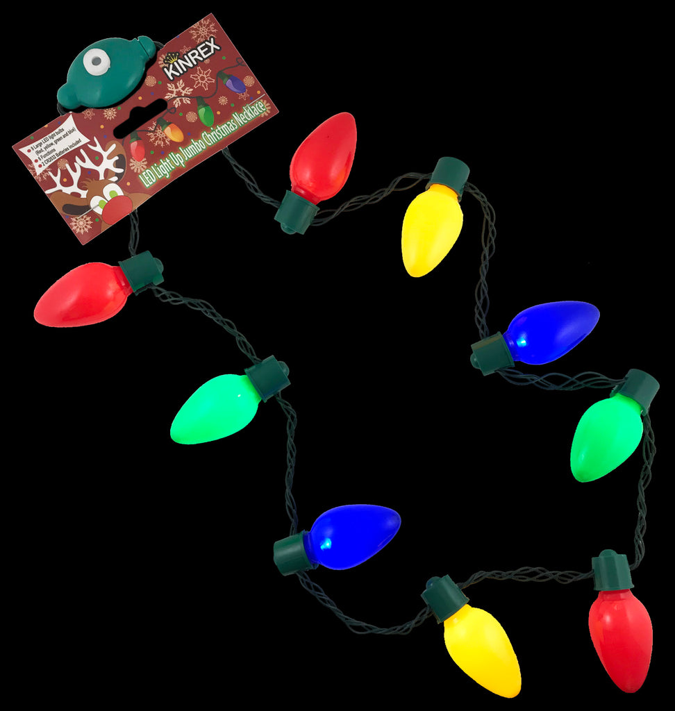 Christmas Light Necklace, Light Up Christmas Necklace - KINREX LLC