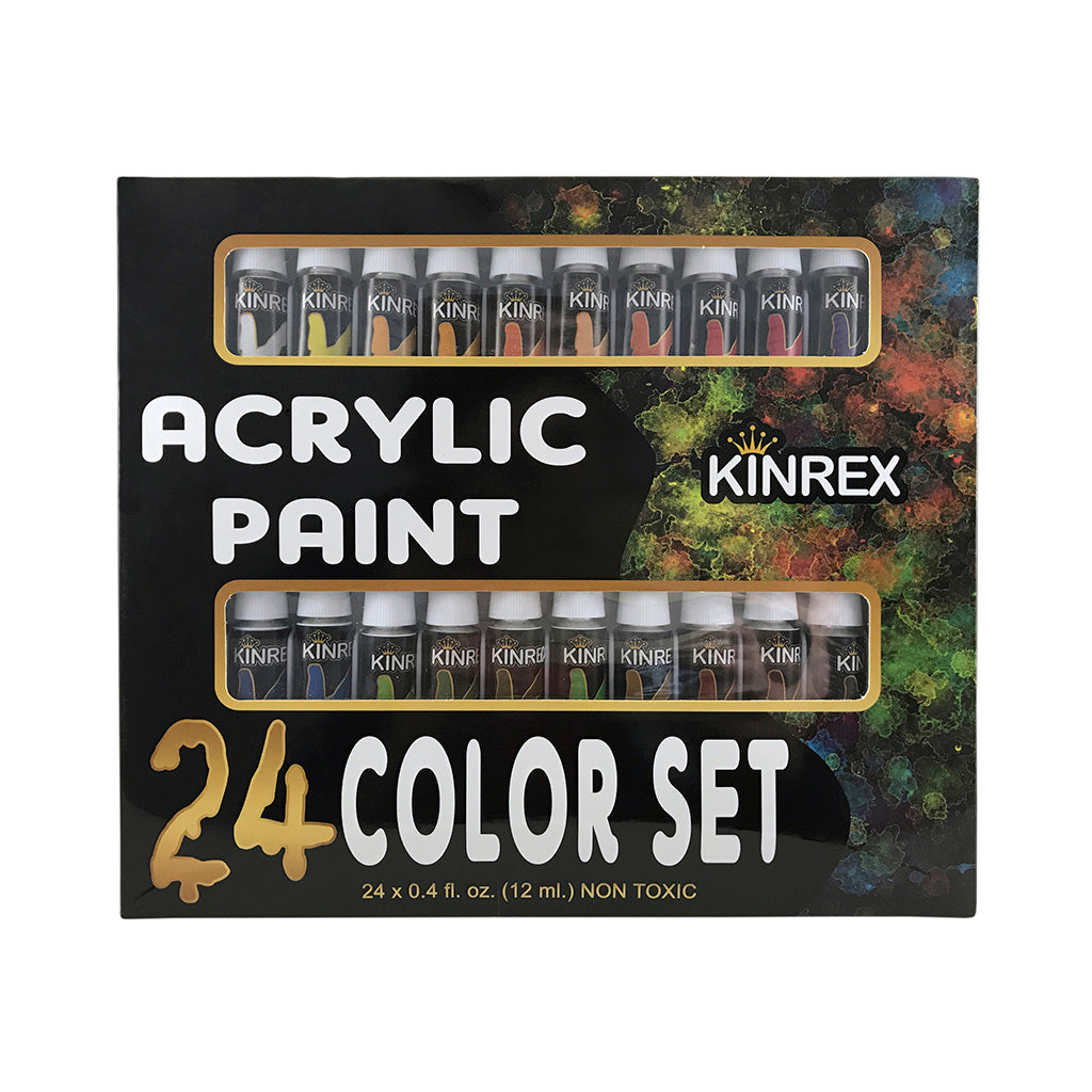 Paint Set - Acrylic Paint Set - 24 Colors - KINREX LLC