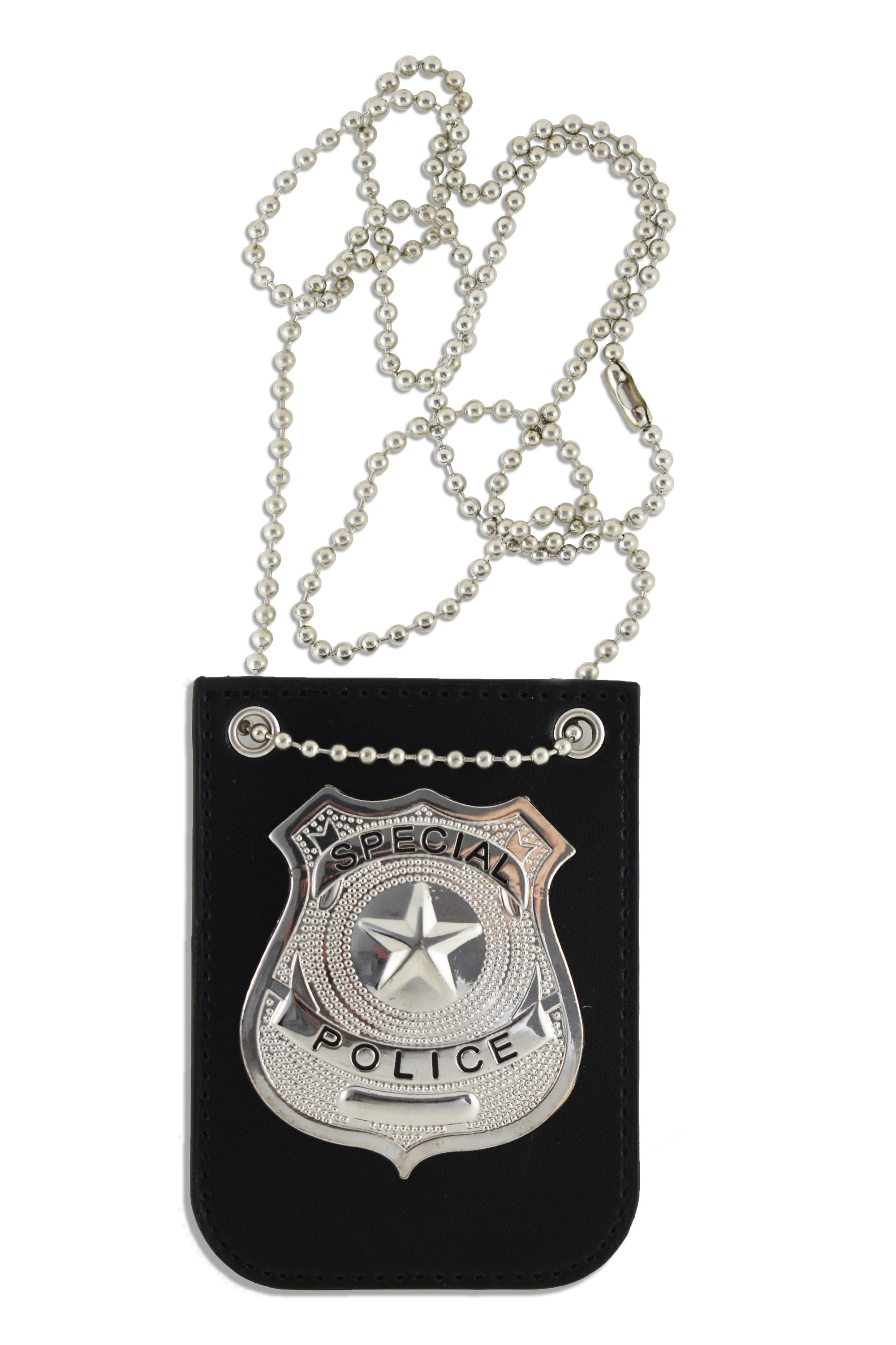 Police Badge Holder Toy with Chain and Black Belt Clip - KINREX