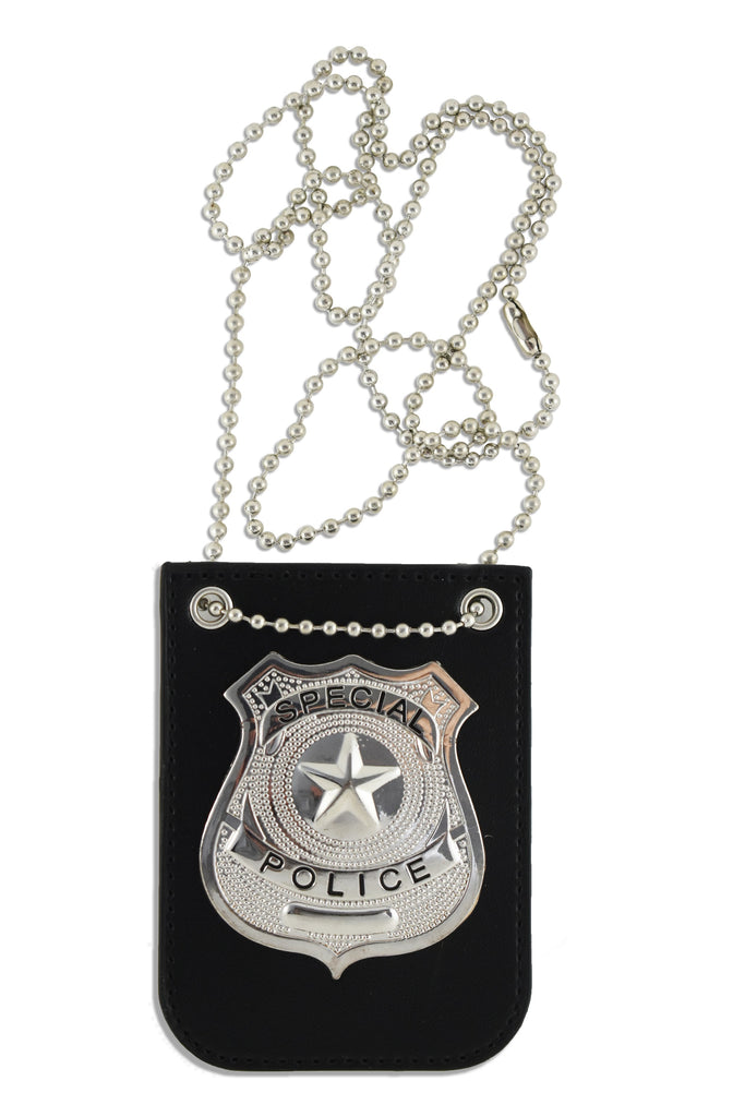 Police Badge Toy - Police Badge Holder With Chain And Black Belt Clip - KINREX LLC